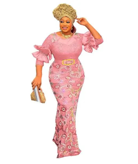 Dashiki African Dresses For Women Elegant Luxury Dress High Waist Bodycon Wedding Party Evening Birthday Night Celebrity Dress