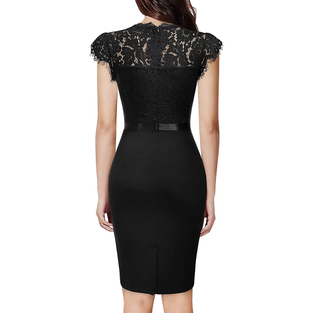 2026 Women's Elegant Lace Evening Wedding Party Dress Sexy Office Ladies Bodycon Dresses Fashion Birthday Club Vestidos Female