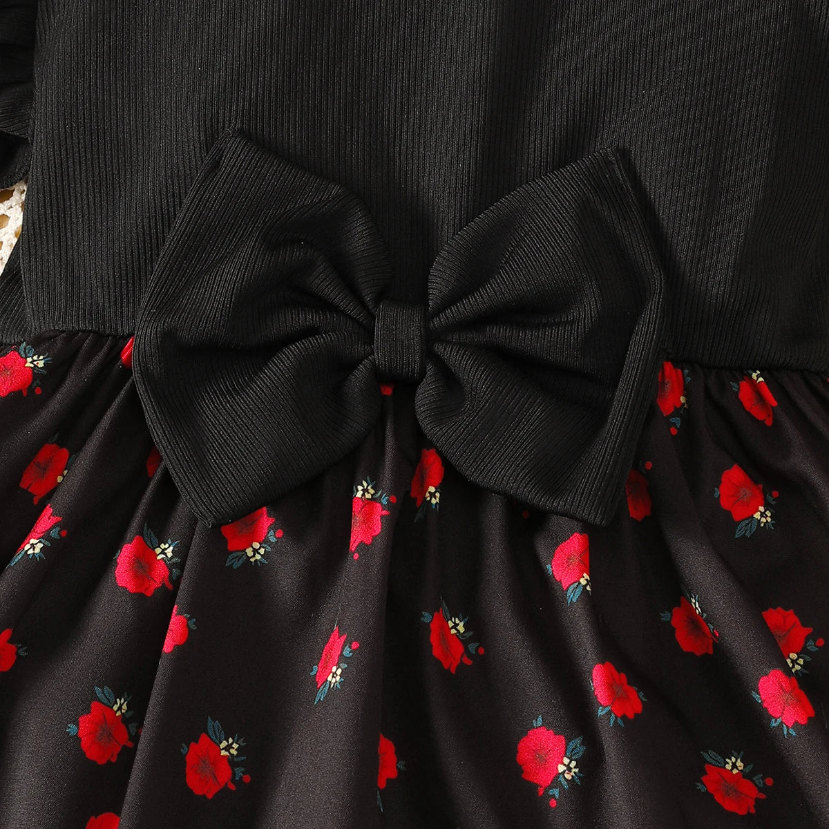 4-7 Year Girls dress Round neck pit stripe rose print sleeveless dress, children's girls' Summer Casual Dress