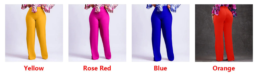 Women Shiny Yellow Capris Pants High Waist Trousers Office Work Lady Full Length Summer Bottoms Capris 2023 Spring Summer