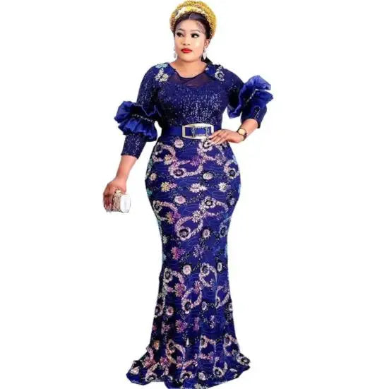 Dashiki African Dresses For Women Elegant Luxury Dress High Waist Bodycon Wedding Party Evening Birthday Night Celebrity Dress