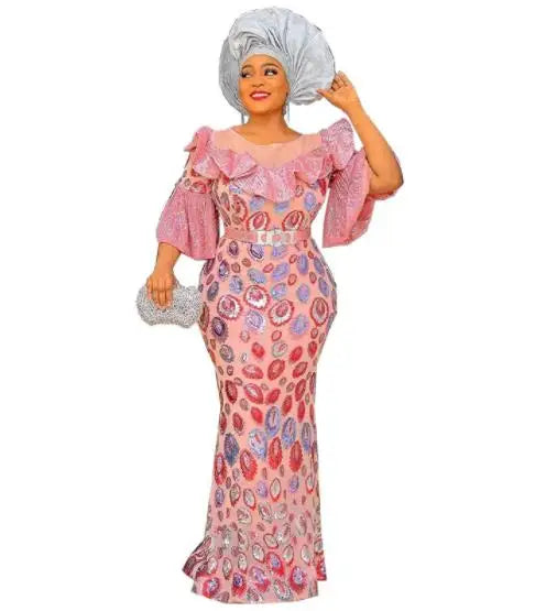 Dashiki African Dresses For Women Elegant Luxury Dress High Waist Bodycon Wedding Party Evening Birthday Night Celebrity Dress