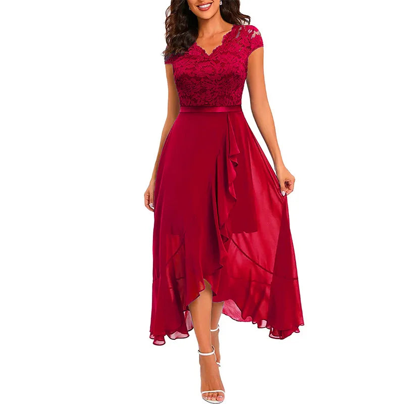 2026 Women's Elegant Lace Evening Wedding Party Dress Sexy Office Ladies Bodycon Dresses Fashion Birthday Club Vestidos Female