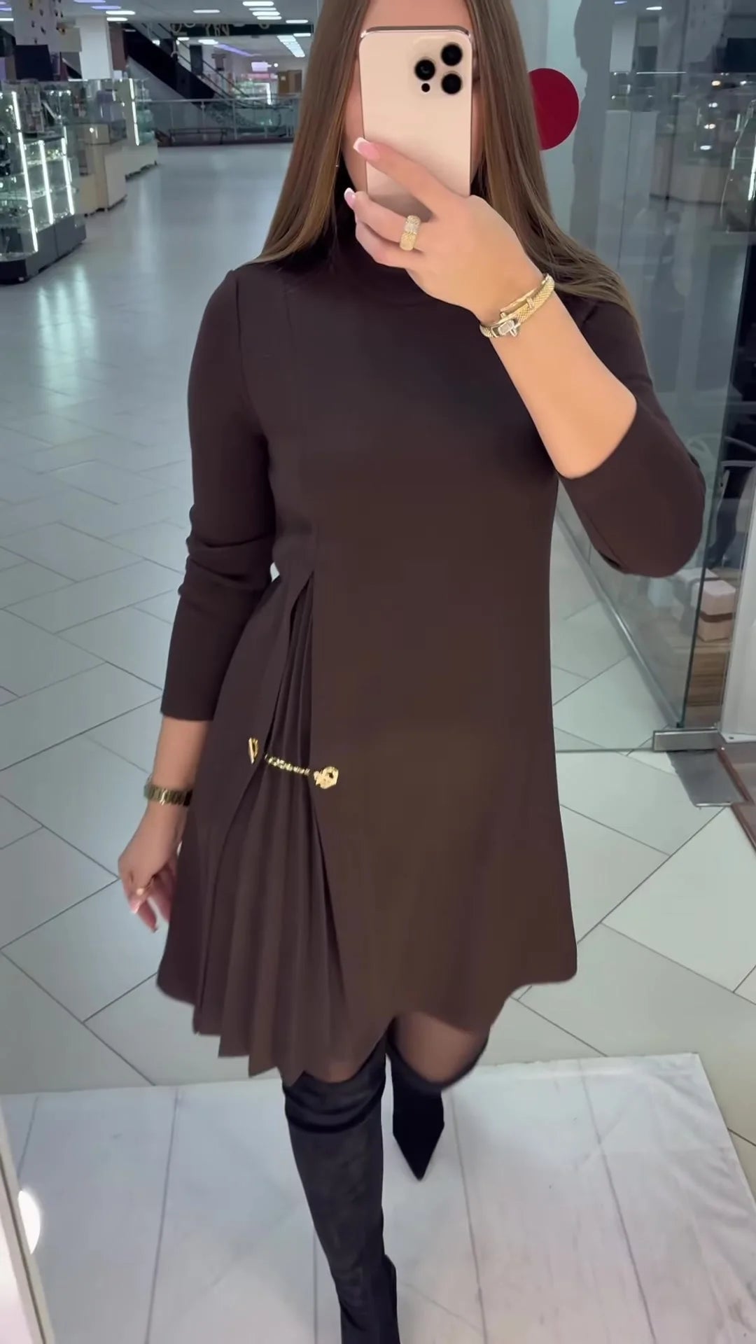 Fashion black casual dress new autumn o neck long sleeve office Holiday party solid dresses for women robe femme vestidos