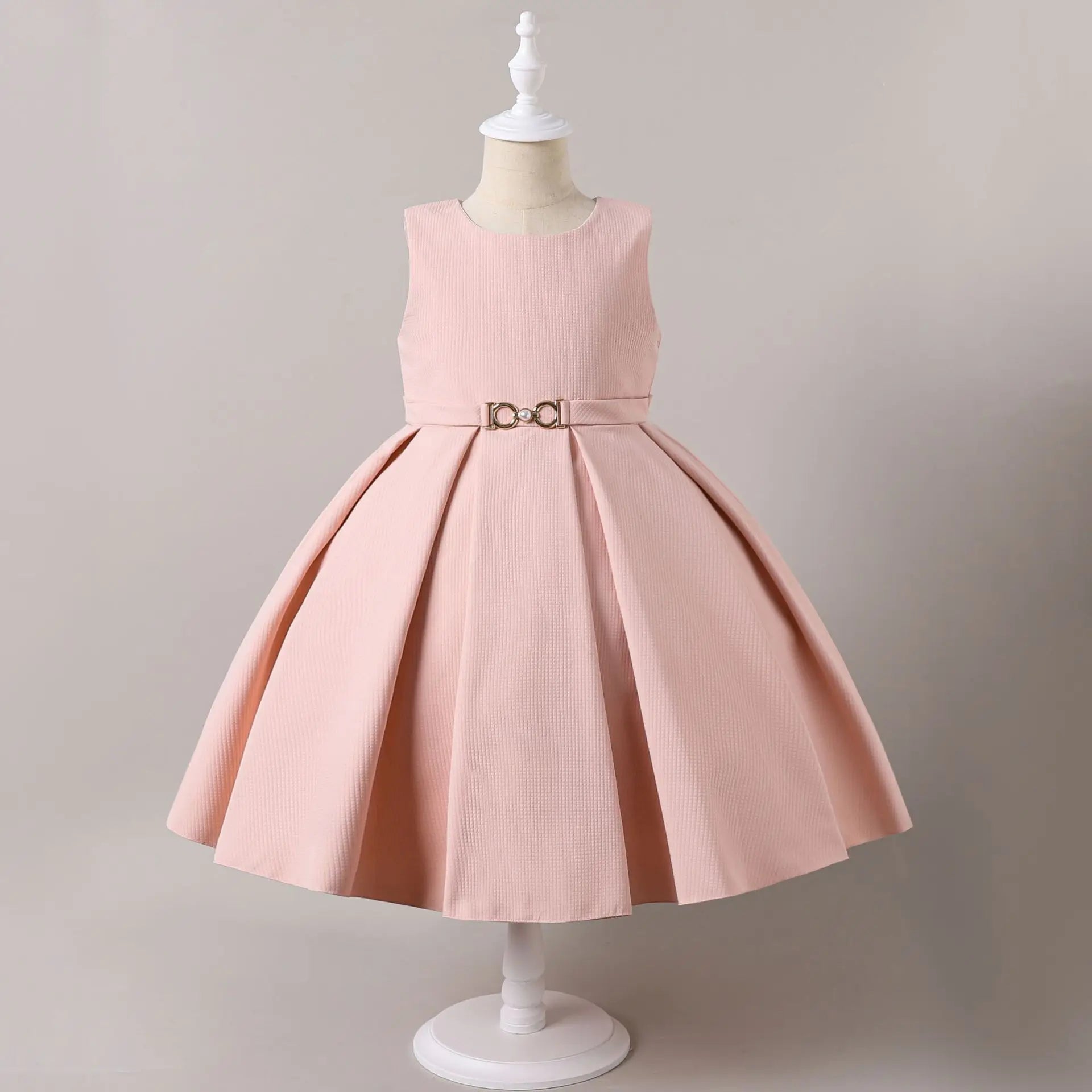 HETISO Gorgeous Elegant Long Sleeve Girls Dress Coat Set Children's Formal Performance Wedding Ball Gown 5-10 Years