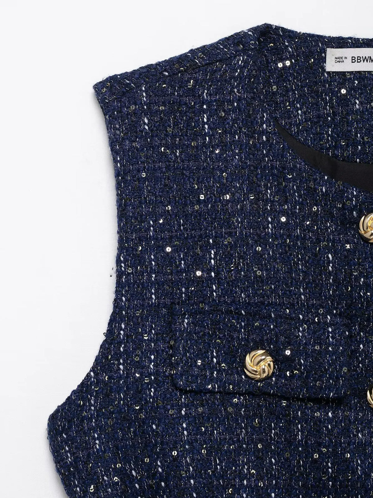 HH Women Fashion Tweed Belt Waistcoat O Neck Single Breasted Sleeveless Vests Spring Summer Office Lady Outerwear Chic Tops